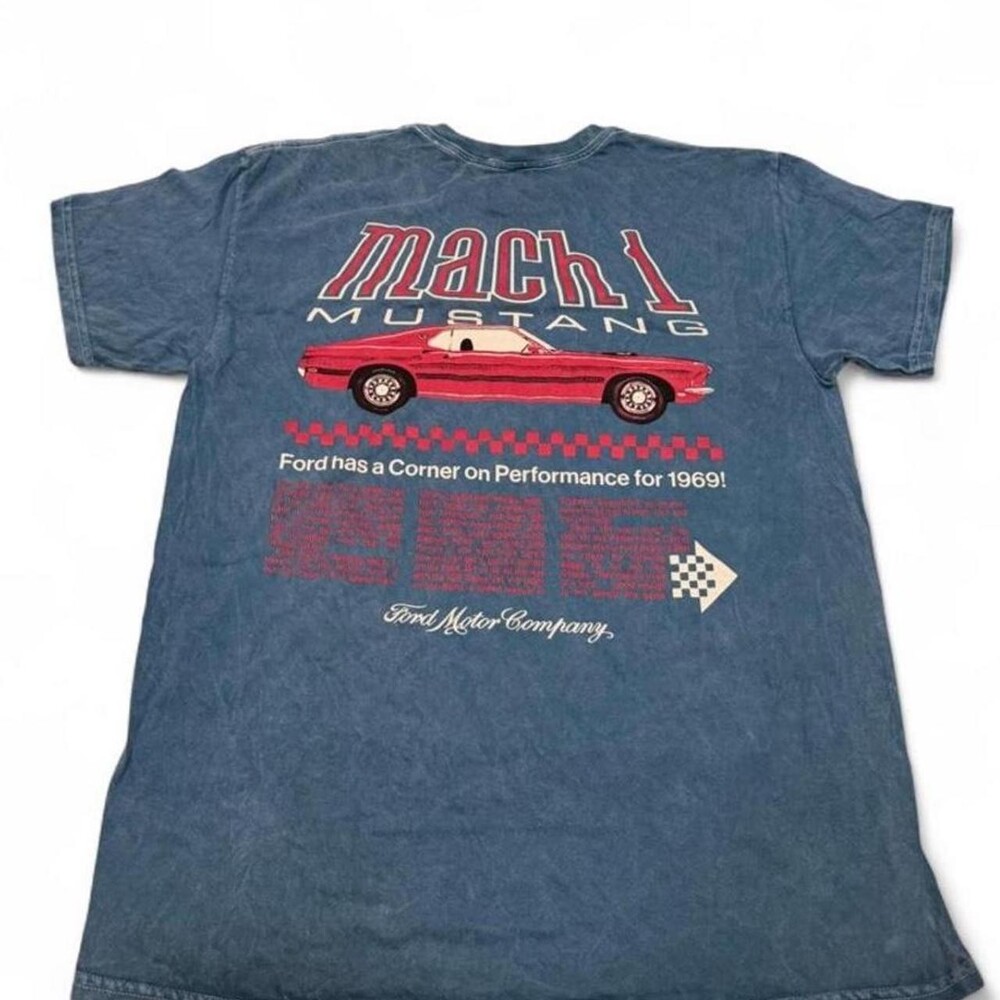 Ford Men's Blue and Navy T-shirt